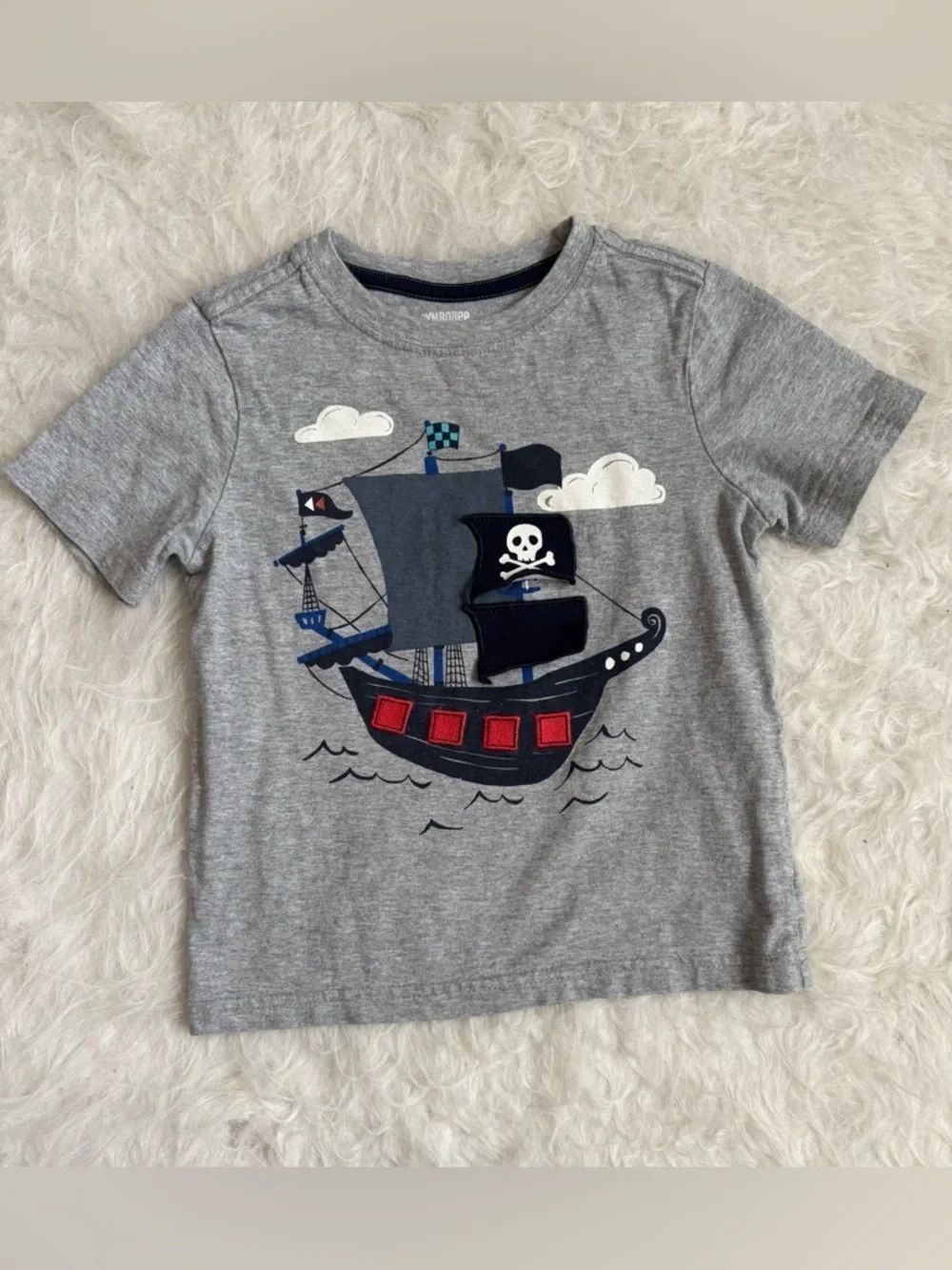 Gymboree Lift-a-flap Fun Pirate Ship Graphic Toddler Tee